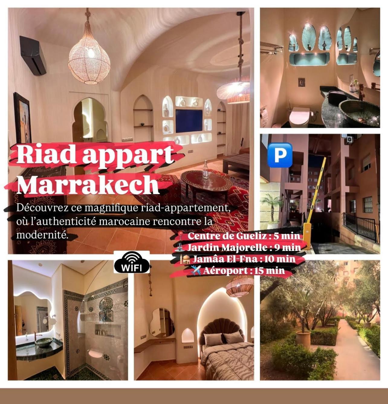 F3 Exceptionnel A Gueliz - A 5 Min De La Gare - Piscine, Wi-fi Et Parking Au Coeur De Marrakech Appartement Marrakesh